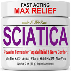 Nuturna Sciatica Nerve Cream jar 2oz for targeted soothing comfort