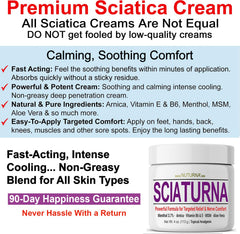 Nuturna Sciatica Cream menthol cooling for instant refreshing relief