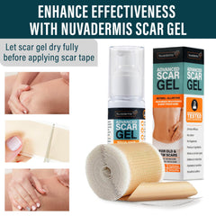NUVADERMIS scar tape used on wrinkles and scars for texture improvement