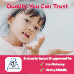 Product packaging and ingredients of Nuvamin iron drops
