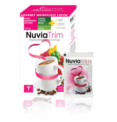 Prepared iced Nuvia Trim coffee served with dairy-free milk