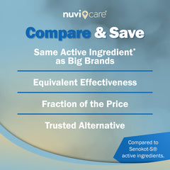 NUVICARE Senna Plus quality seal highlights safety and manufacturing standards.