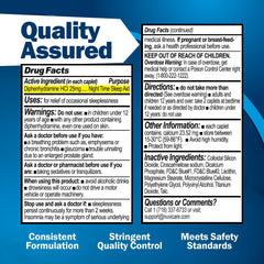 NUVICARE Sleep Aid comparison image references Simply Sleep option, implying comparable active ingredient and value.