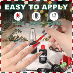 NXJ INFILILA 10ml base and top coat gel polish for lasting manicure