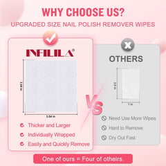 NXJ INFILILA nail polish remover pad open for immediate use.