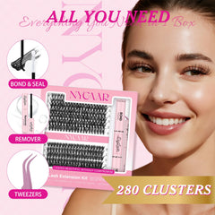 NYCAAR 40D/50D cluster lashes blend seamlessly with natural lashes.