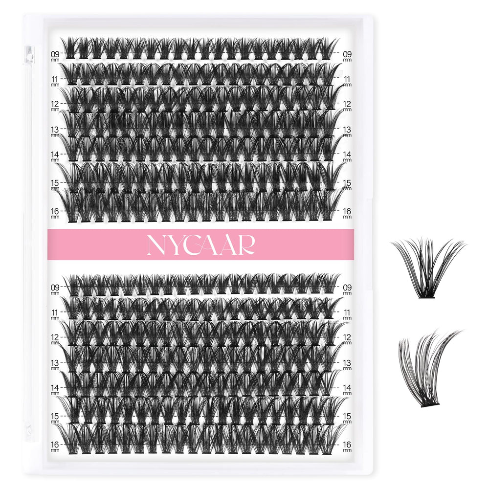 NYCAAR DIY lash kit with 280pcs cluster lashes for natural daily look.
