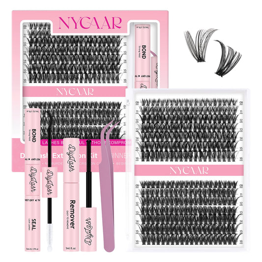 NYCAAR DIY Lash Extension Kit 280pcs – versatile lashes for natural to dramatic looks.