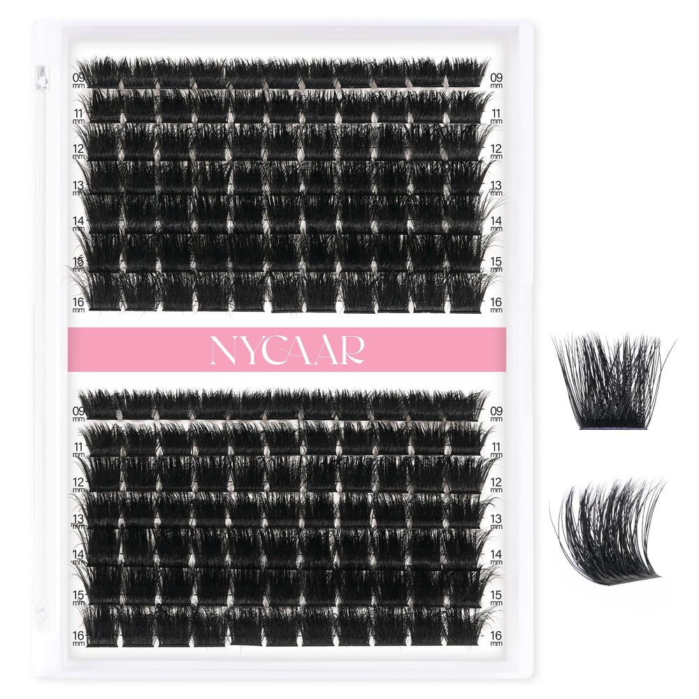 NYCAAR lash clusters box front shows 154pcs for DIY lash extensions