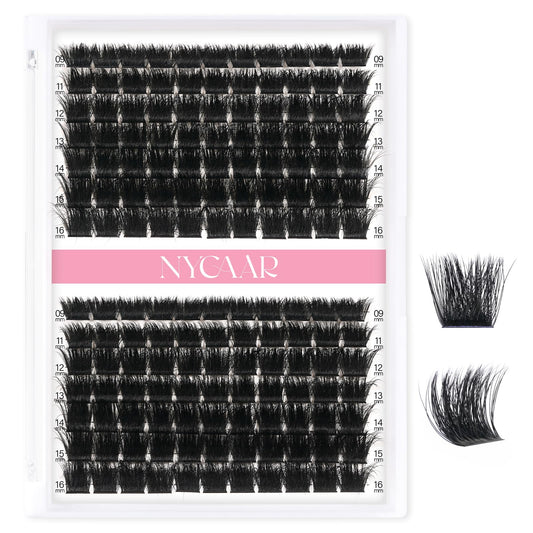 NYCAAR lash clusters box front shows 154pcs for DIY lash extensions