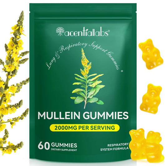 Nyloriaine Mullein Gummies bottle with pear flavor label