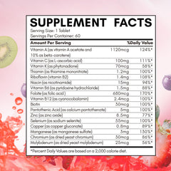Close-up of NYO3 multivitamin tablets for energy and immune support