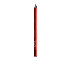 NYX Slide On Lip Pencil Brick House swatch showing rich matte color for precise lining.