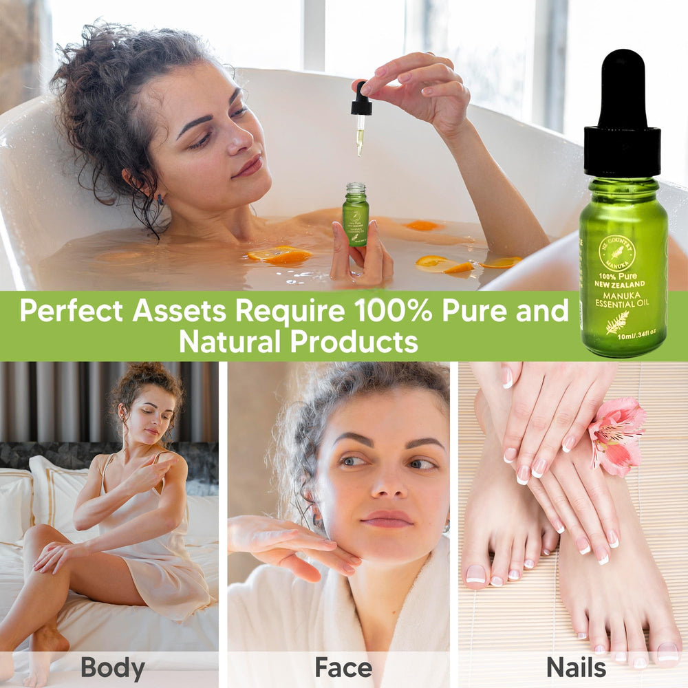 Natural spa setup featuring Manuka Oil