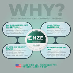 NZE Caffeine Free Nootropic Pouches 5-pack display