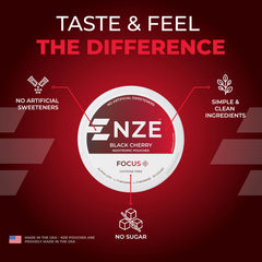 NZE ingredient panel for Black Cherry nootropic pouches
