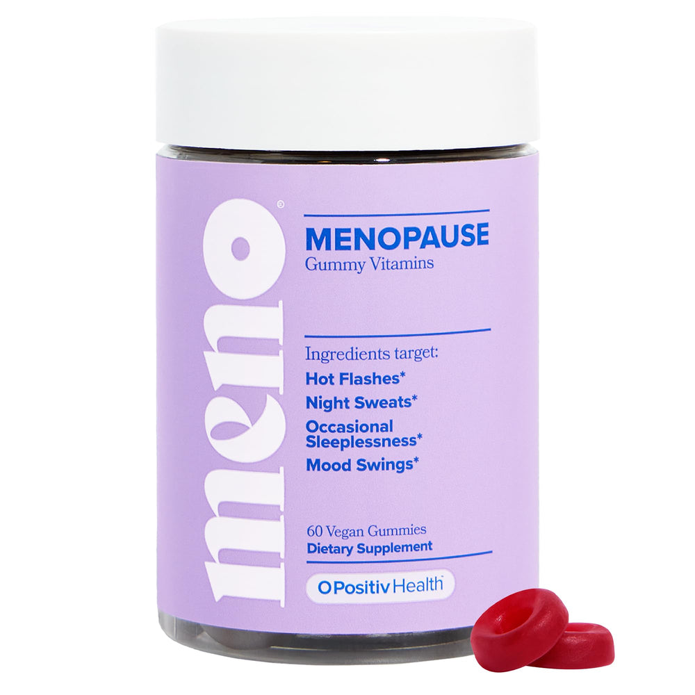 O Positiv MENO bottle with capsules for daily menopause support.