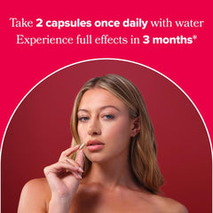 O Positiv URO bottle open with capsules poured for daily routine.
