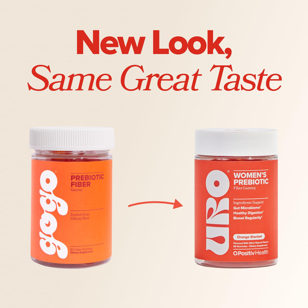 Front of URO Fiber Gummies packaging showing 60 count
