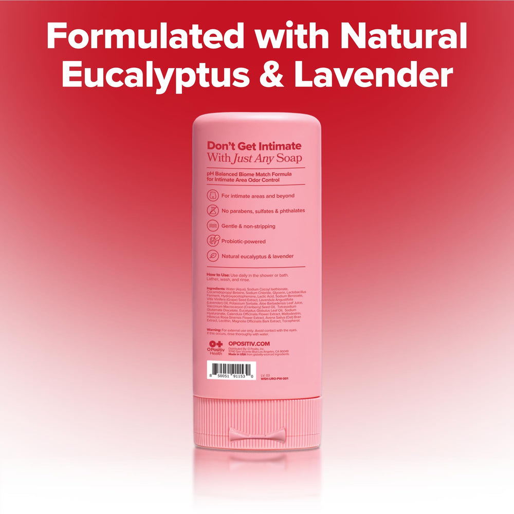 O Positiv URO hypoallergenic design supports sensitive skin during daily use.