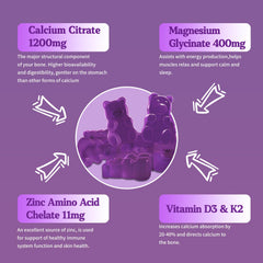 Close-up of vegan ingredients in OALSE gummies