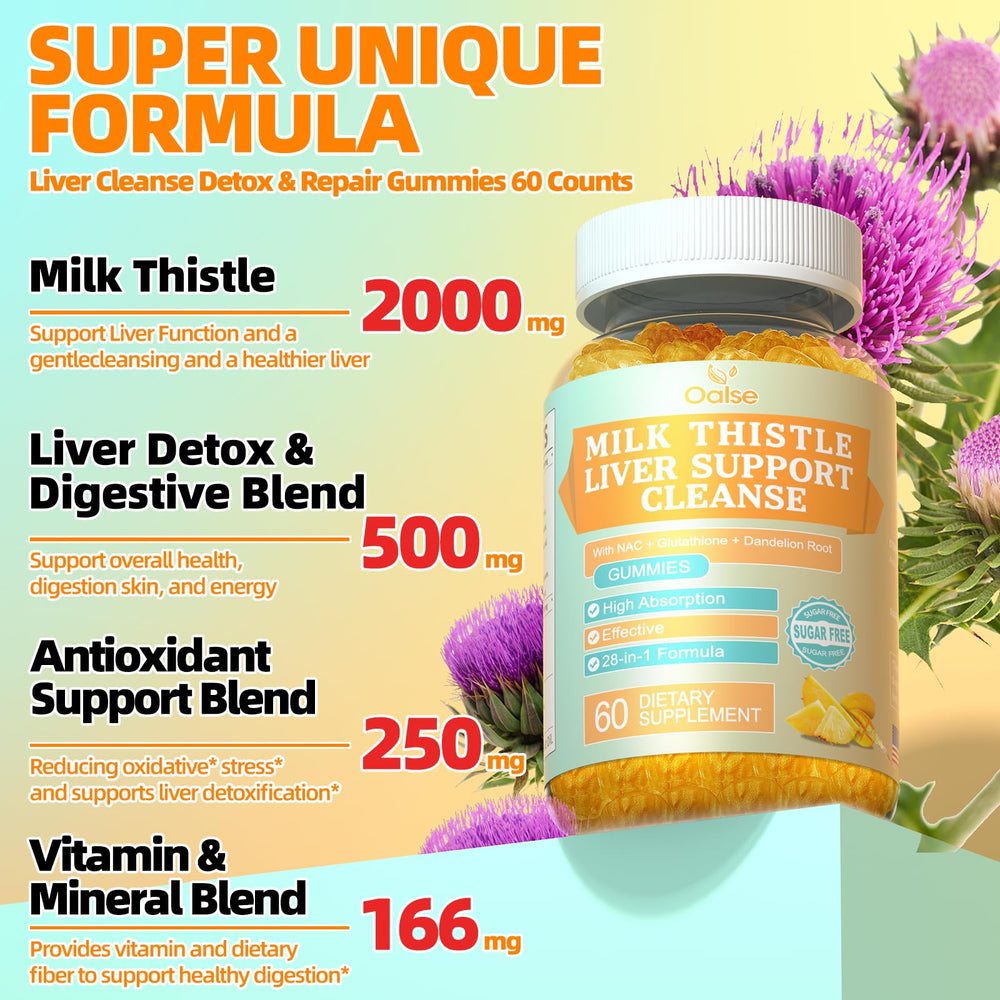 Close-up of 2000 mg Milk Thistle gummy cluster