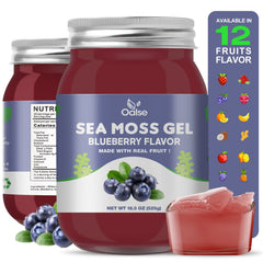 OALSE Sea Moss Gel Blueberry flavor bottle, 18.5oz