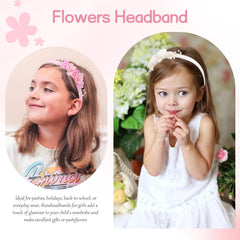 OAOLEER flower headband purple, chic party accessory for photos