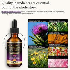Milk thistle liquid bottle with dropper cap