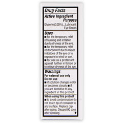 Oasis Tears OT6400 label close-up confirms sterile multi-dose bottle design.