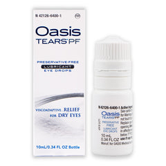 Oasis Tears OT6400 preservative-free bottle for gentle daily eye hydration.