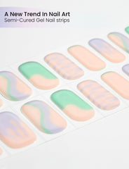 Oauee built-in gel top coat used to seal nail art.