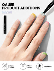 Oauee nail stickers set includes 20 sizes for precise, easy fit.