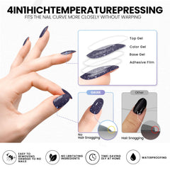 Oauee nail stickers showing 20 sizes for perfect fit.