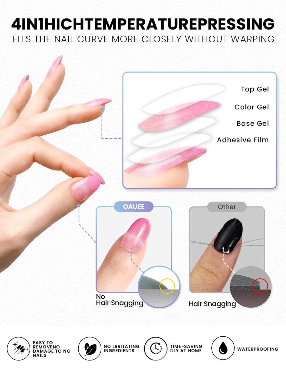 Oauee Orchid Spark easy application and removal for busy days.