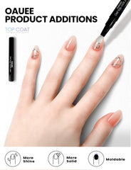 Oauee tempered gel topcoat upgrade to customize nail shapes