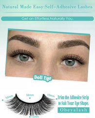 Obeyalash press-on lashes made from synthetic fibers for durable comfort