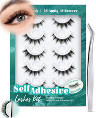 Obeyalash self-adhesive cat-eye lashes for quick glue-free daily wear.
