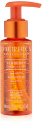 Obliphica Professional Seaberry Shampoo bottle pour nourishes and hydrates fine to medium hair