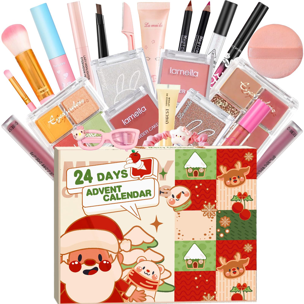 Obmyllax Makeup Advent Calendar 2025 front cover with festive branding for gift-ready appeal.