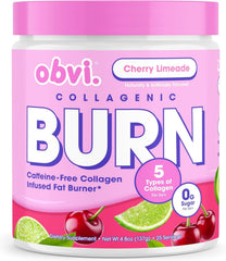 Obvi Collagenic Burn Powder Cherry Limeade jar label