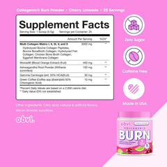 Scoop of Obvi Collagenic Burn Powder Cherry Limeade