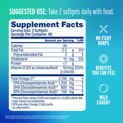 Oceanblue Omega-3 2100mg softgels highlight high potency for daily wellness