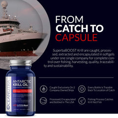Oceanutra krill oil with astaxanthin capsule highlighted as antioxidant-rich