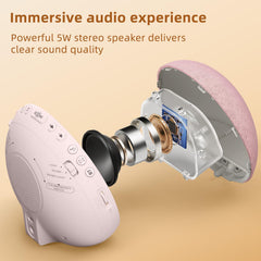 Odokee Bluetooth speaker integrated for streaming music with 5W stereo clarity.