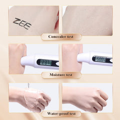 OETUIOW 24-hour concealer-like effect swatch reveals smooth coverage.