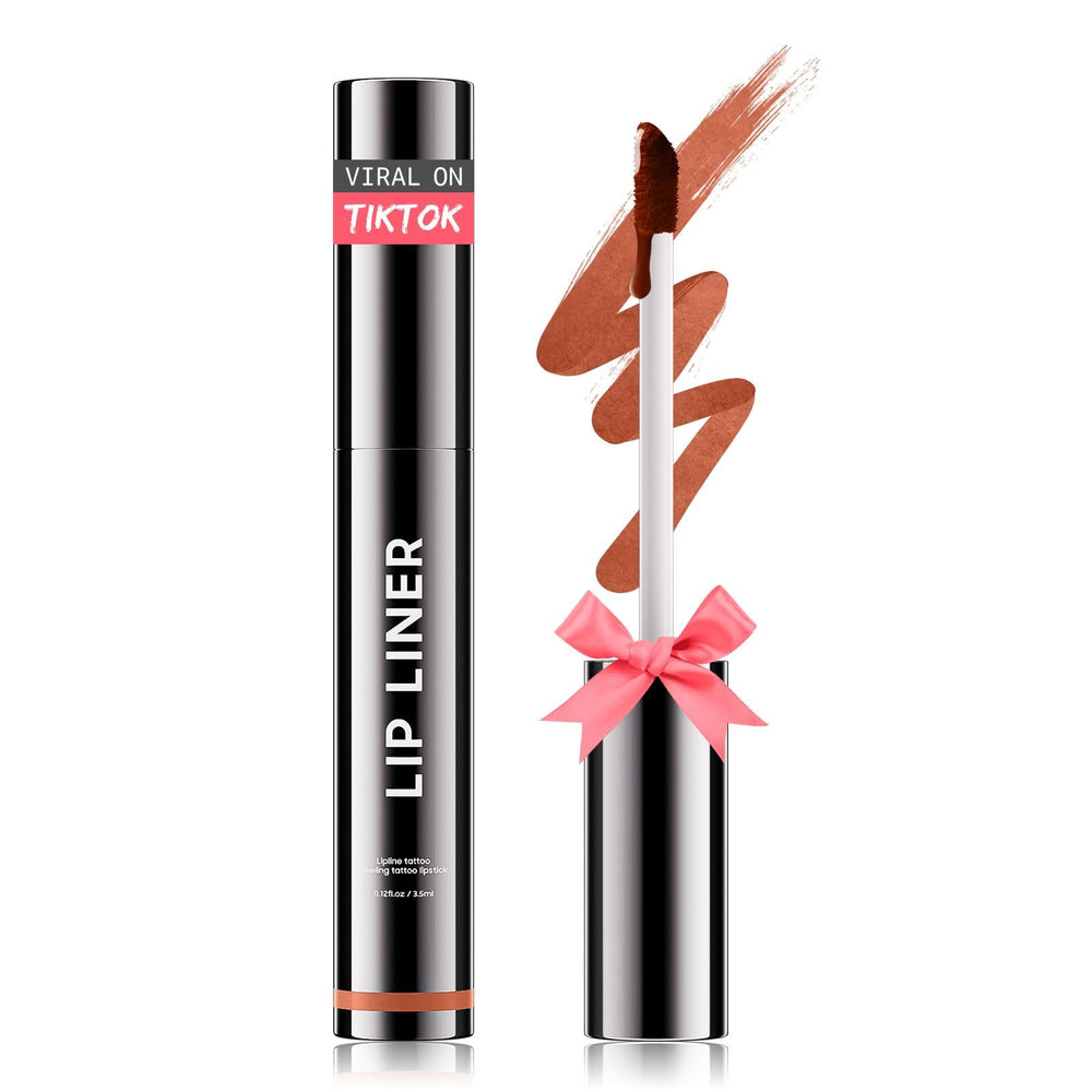 OETUIOW Lip Stain Peel Off application close-up shows precise lip line.