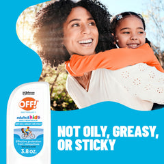 OFF! lotion applied on an adult before outdoor activity