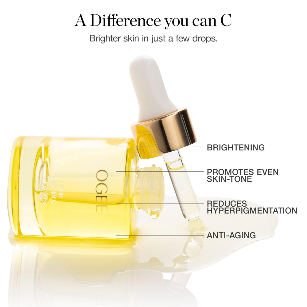 Close-up of application showing serum on skin