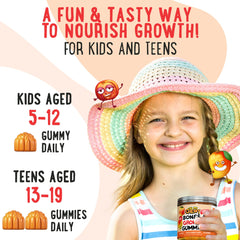 Bones and growth support gummies for kids and teens